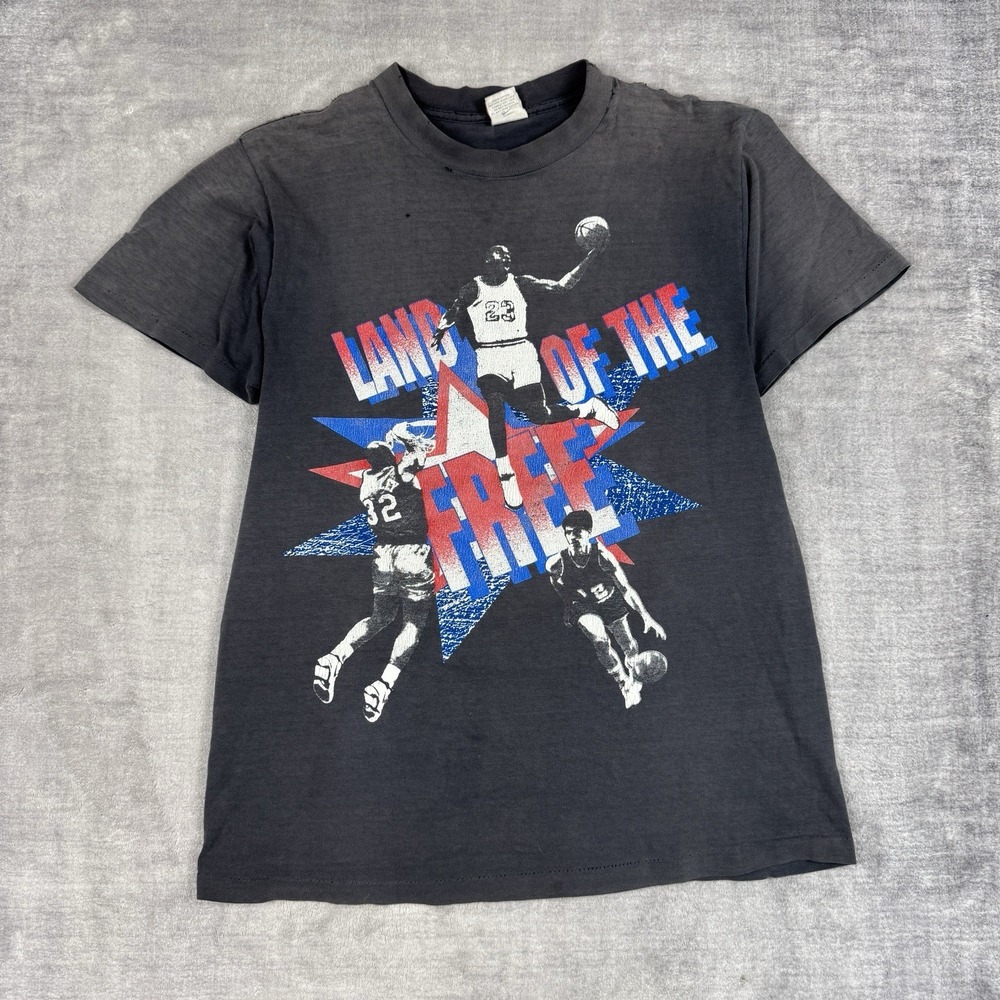 Vtg Nike Shirt Mens Large Black USA Basketball Dream Team Double Sided Faded